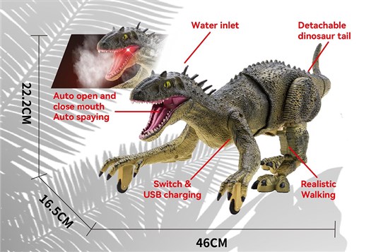 2.4Ghz 8CH RC Emulated Realistic Walking dinosaur 